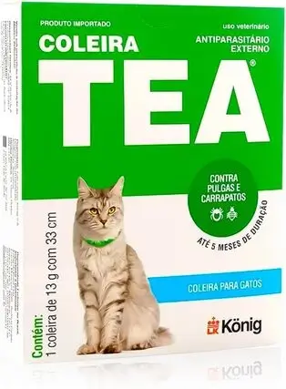 Konig Coleira Tea Antipulgas e Carrapatos para Gatos